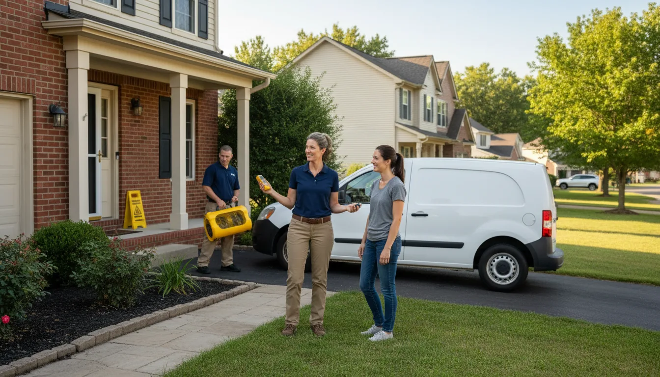 Residential water damage restoration in Muse, PA
